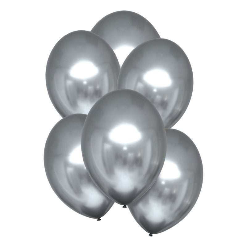 Platinum Silver Satin Luxe Metallic Finish Balloons