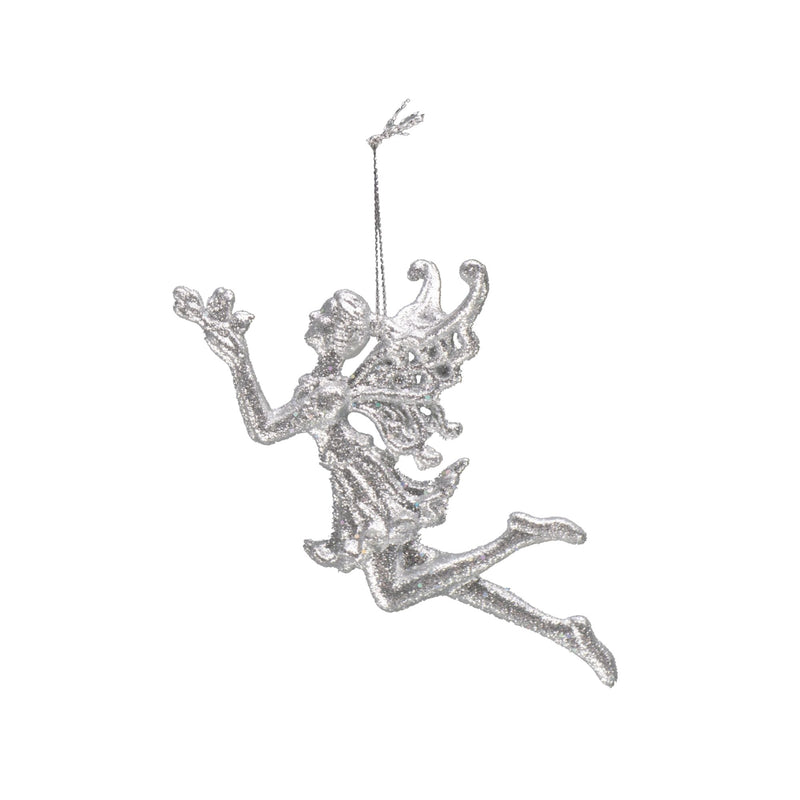 Glitter Fairy Hanging Decoration Silver