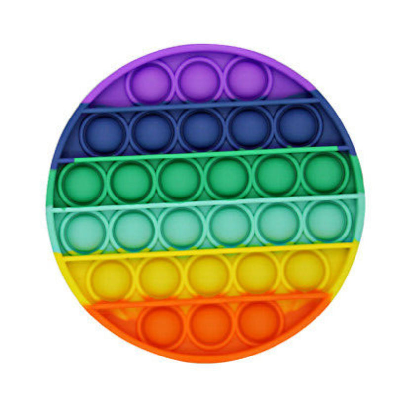 Push Popper Fidget Toy Rainbow Circle