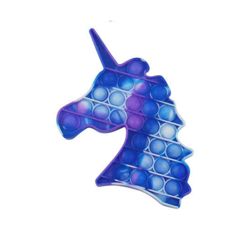 Push Popper Fidget Toy Tie Die Unicorn Purple and Blue