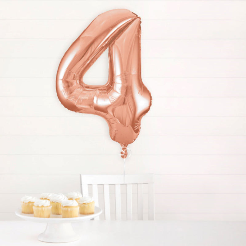 Giant Foil Number Balloon 34" Rose Gold