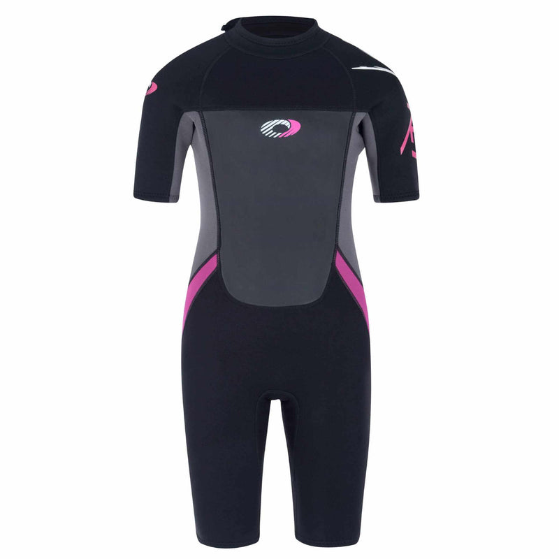 Shorty Osprey Girls Wetsuit 3mm Pink, Grey and Black 