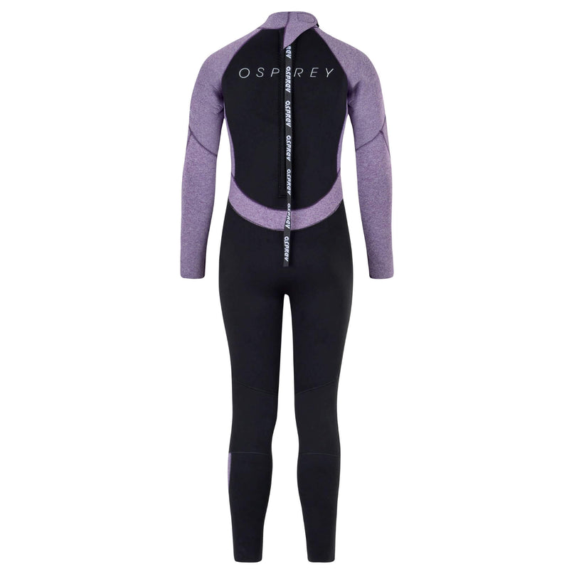 Girls Long 5mm Osprey Wetsuit Purple and Black Kids Wet Suit