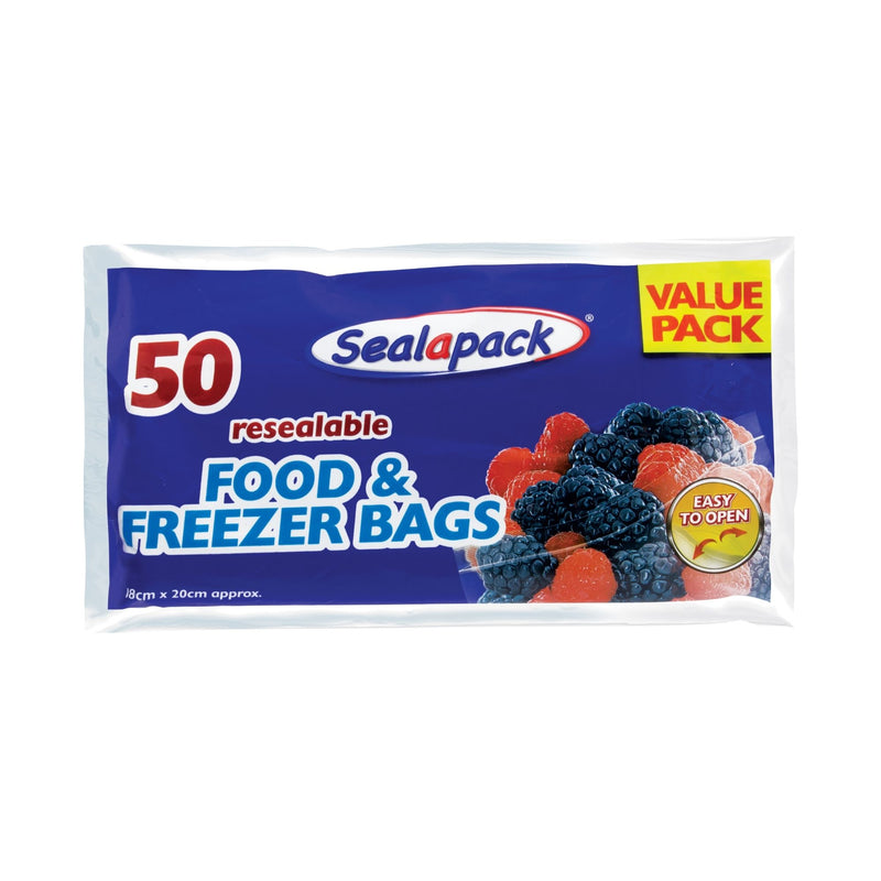 Sealapack Resealable Food and Freezer Bags Pack of 50