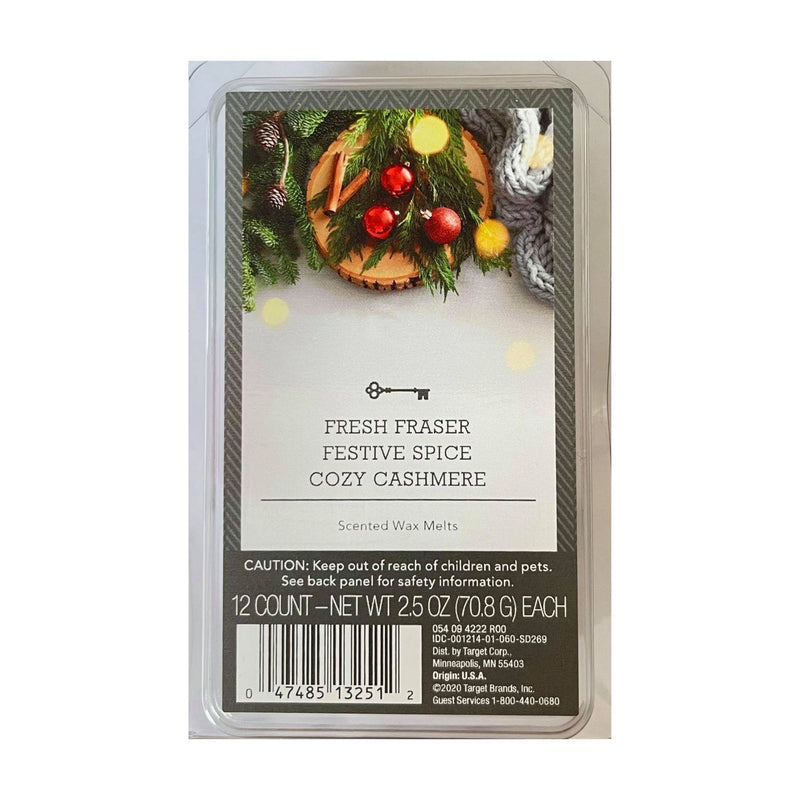 Scented Wax Melts Fresh Fraser, Festive Spice and Cozy Cashmere