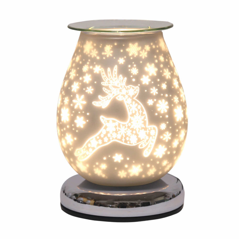 Electric Touch Wax Melt Burner Snowy Reindeer