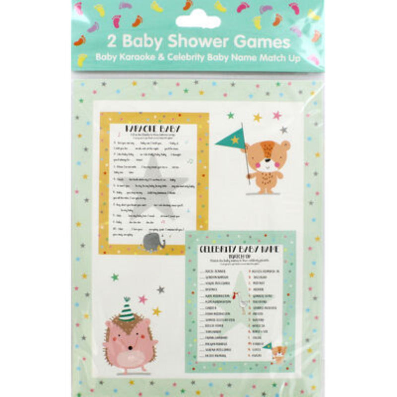 Baby Karaoke & Celebrite Baby Name Match Up Baby Shower Game Cards