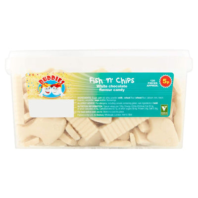 Buddies White Chocolate Fish N Chips Sweets