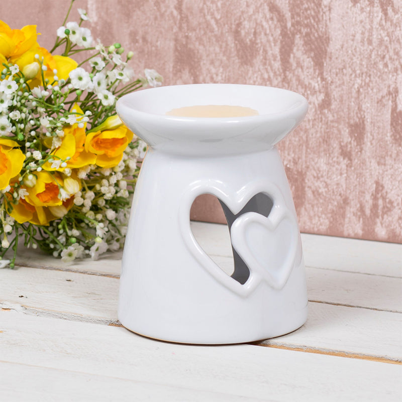 Wax Melt and Oil Burner White Heart