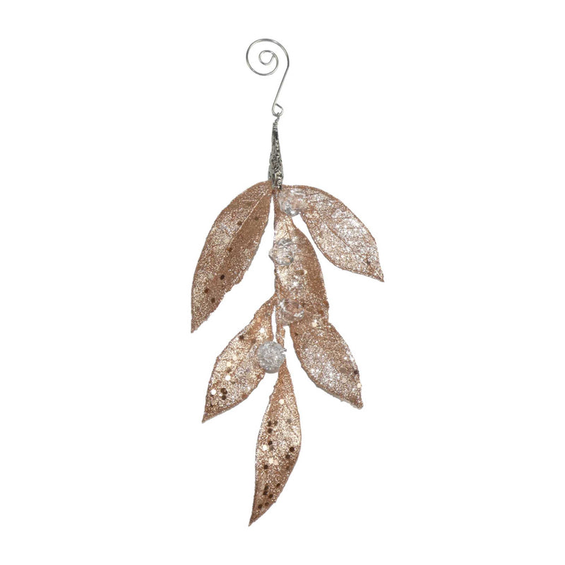 Rose Gold Diamante Leaf Hanger