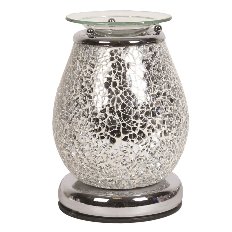 Electric Touch Wax Melt Burner Silver Mosaic