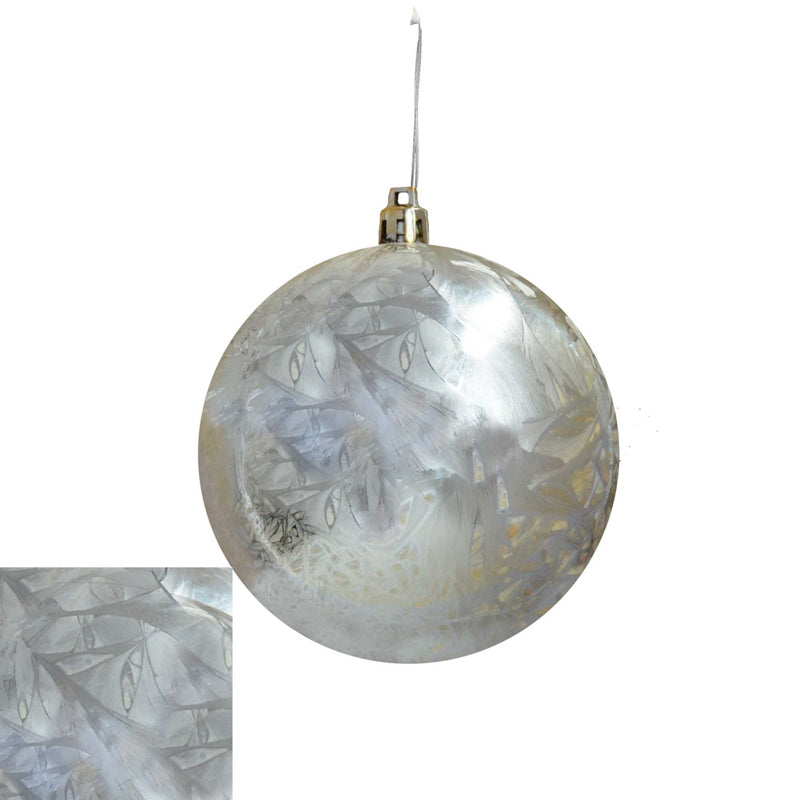Feather Effect Champagne Bauble