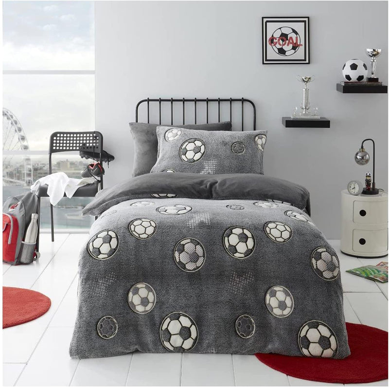 Glow In The Dark Football Fleece Duvet Set