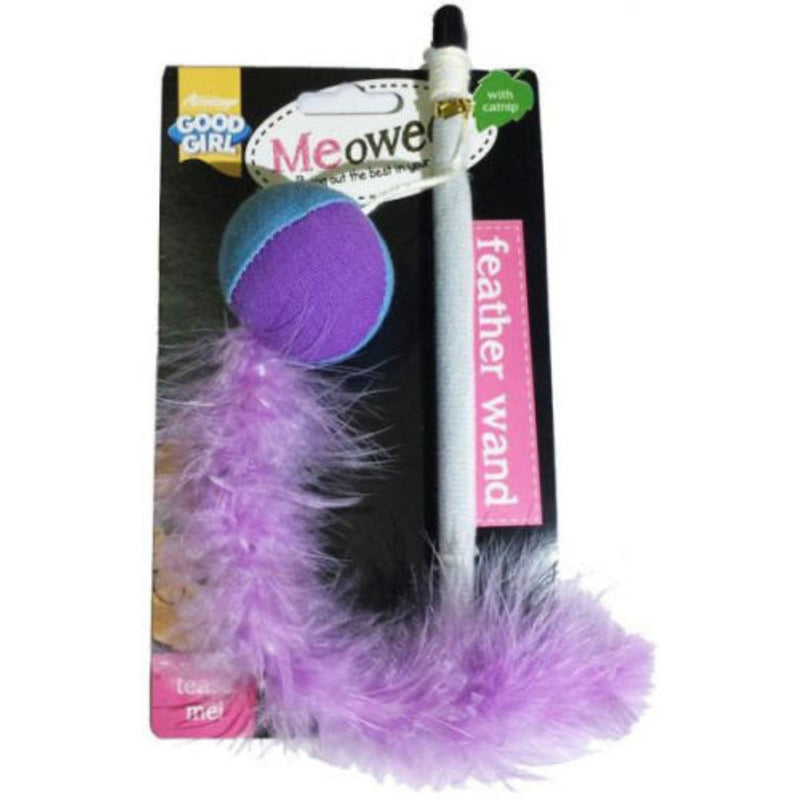 Good Girl Meowee Feather Wand With Catnip