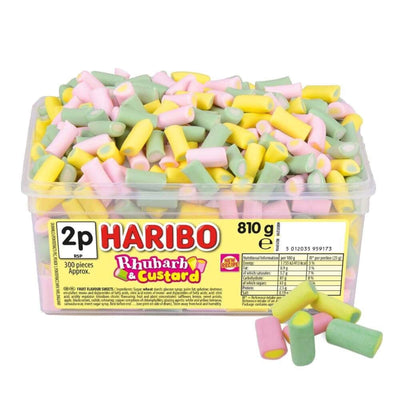 Haribo Rhubarb and Custard Sweets Tub