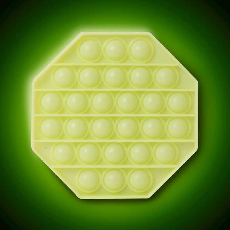 Push Popper Fidget Toy Glow in the Dark Hexagon