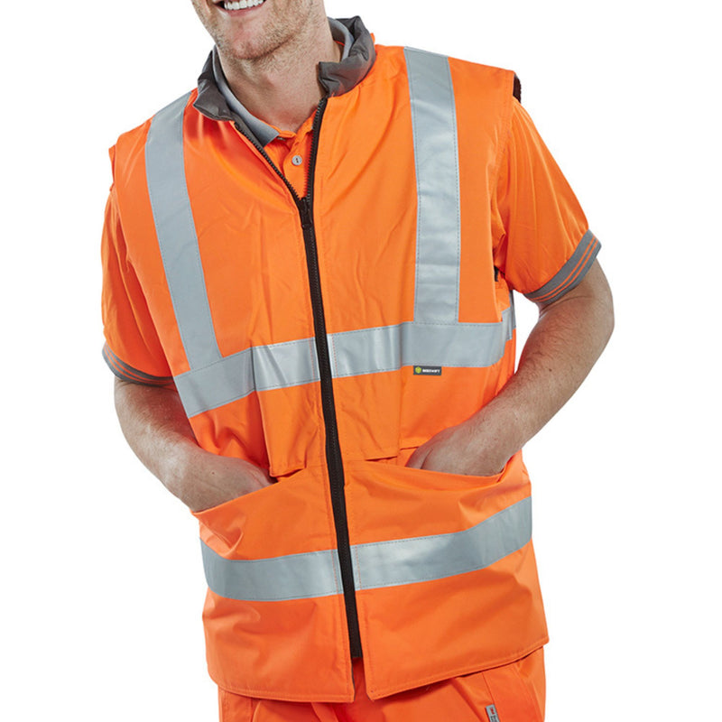 Hi Vis Reversible Bodywarmer Orange