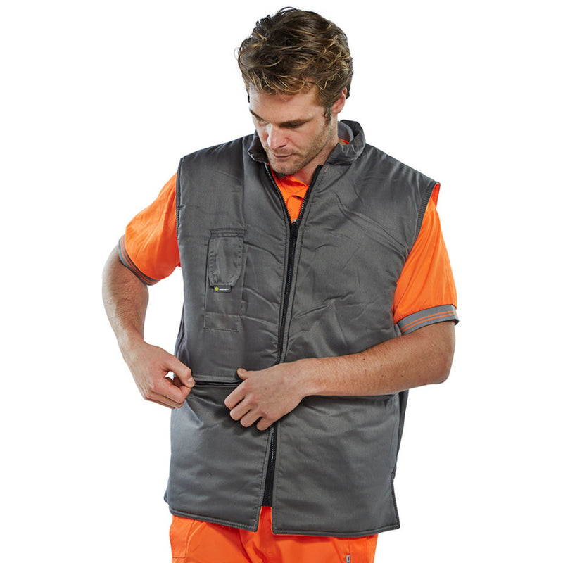 Hi Vis Reversible Bodywarmer Orange