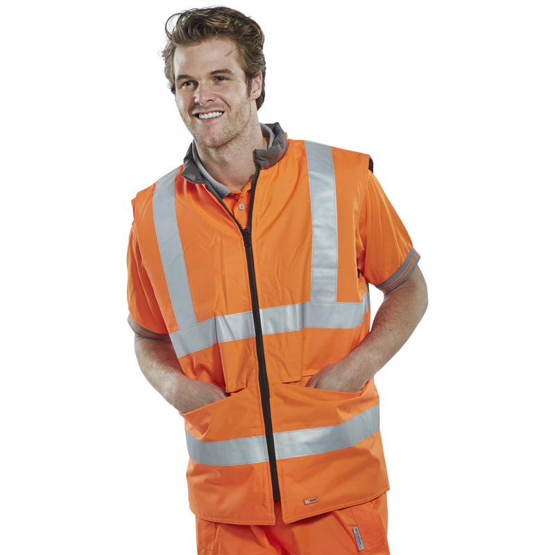 Hi Vis Reversible Bodywarmer Orange