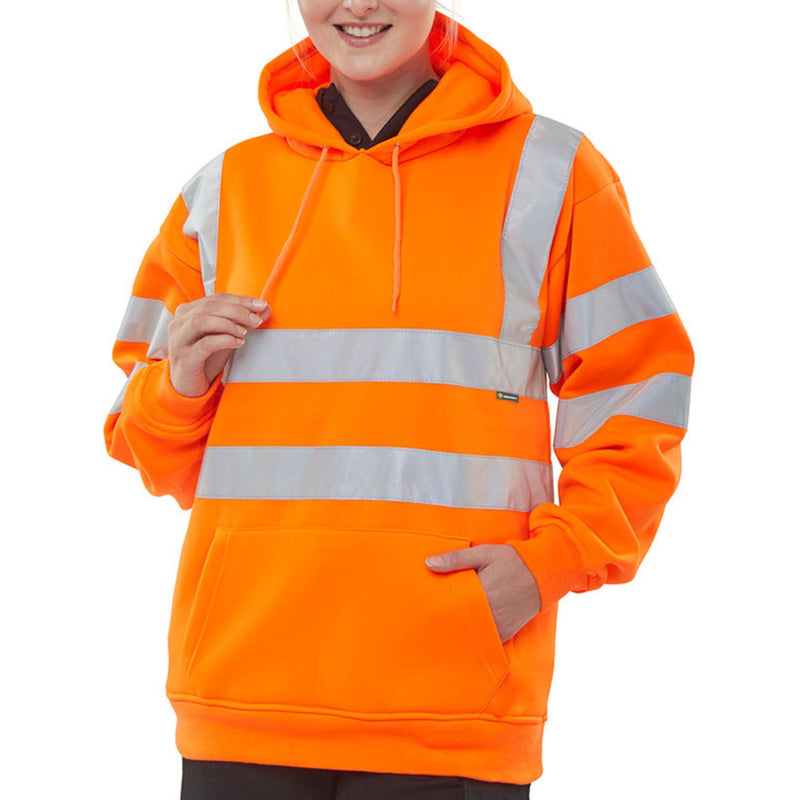 Hi Vis Hooded Sweatshirt Orange