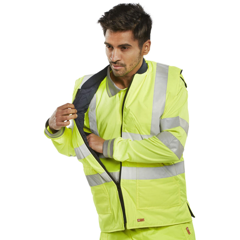 Hi Vis Reversible Bodywarmer Yellow