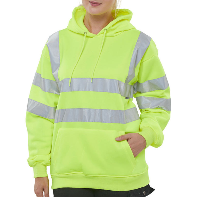 Hi Vis Hooded Sweatshirt Yellow