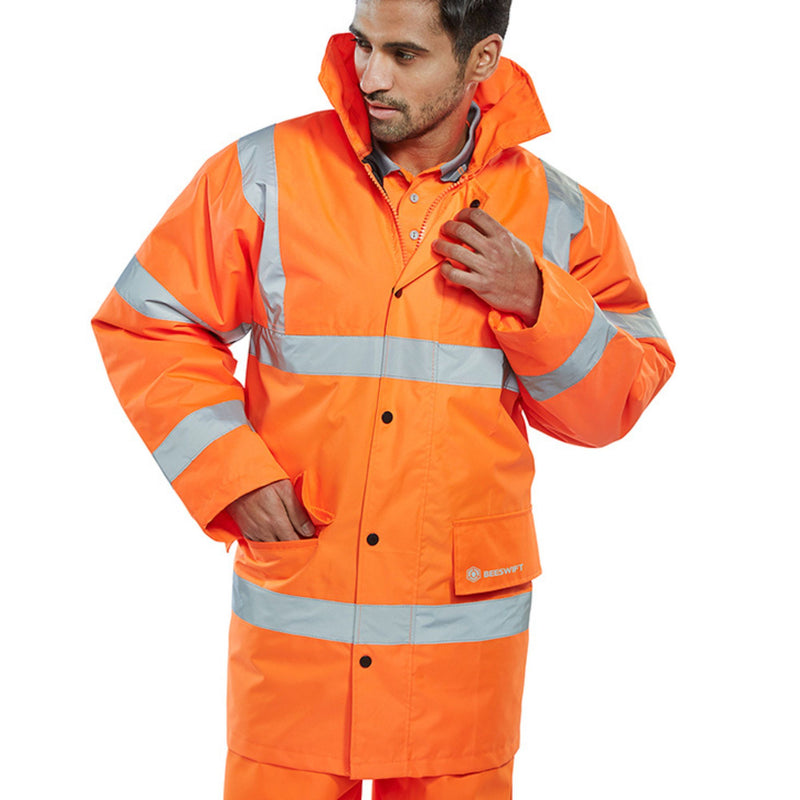 Hi Vis Constructor Jacket Orange