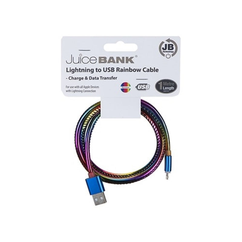 Lightning to USB iPhone Charging Cable Rainbow