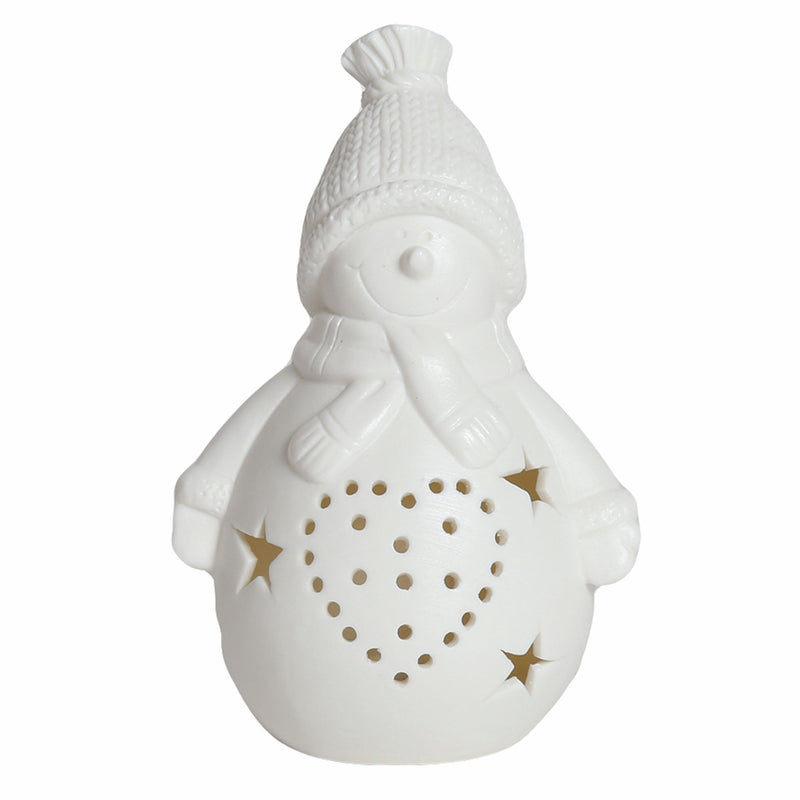 LED Snowman Figurine 15cm