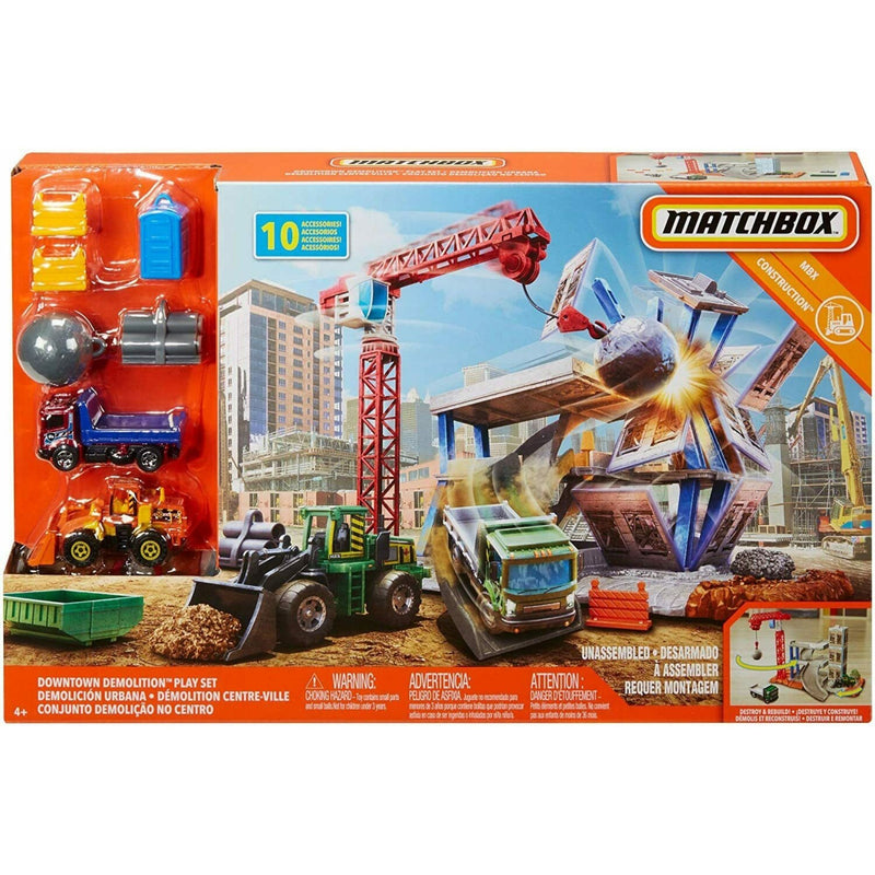 Matchbox Downtown Demolition Construction Playset