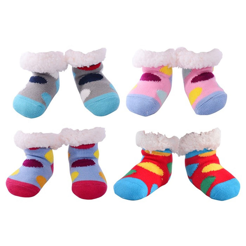 Nuzzles Toddlers Dotty Dots Fleece Lined Socks