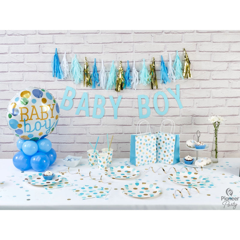 Tassel Garland Blue, White and Gold