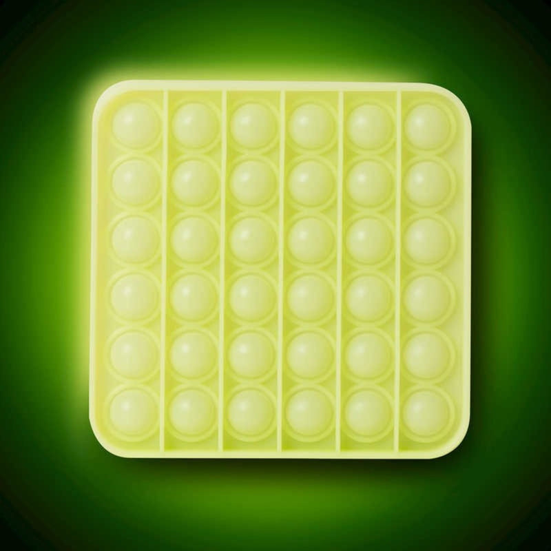 Push Popper Fidget Toy Glow in the Dark Square