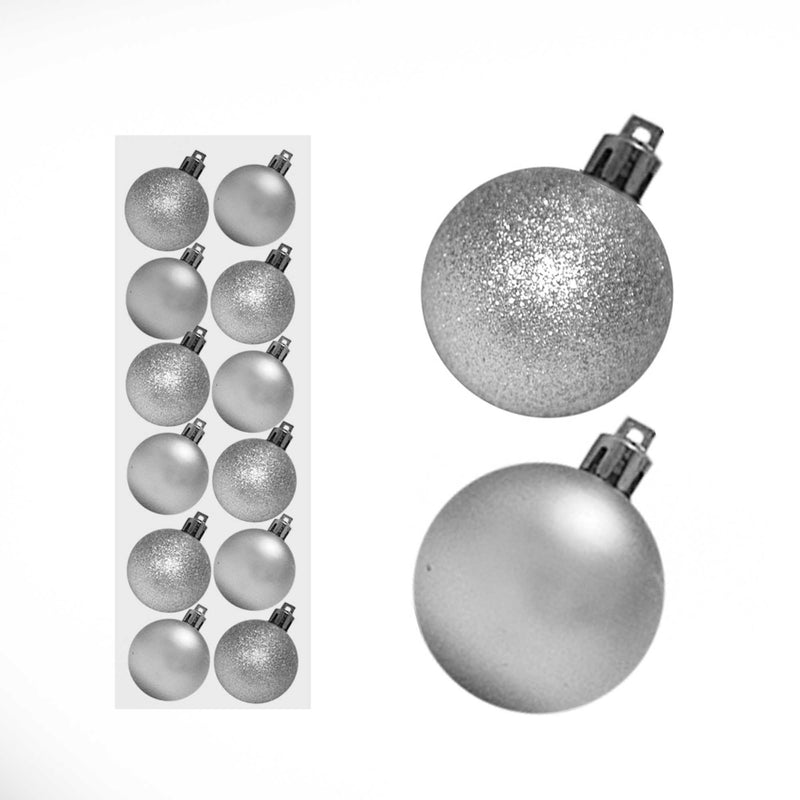 Silver 3cm Baubles