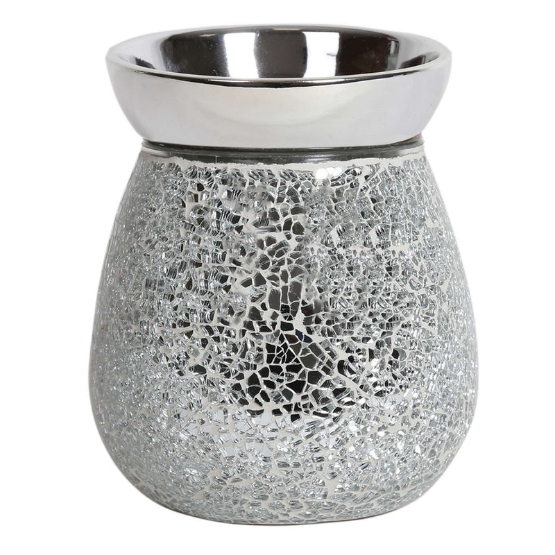 Electric Wax Melt Burner Silver Crackle