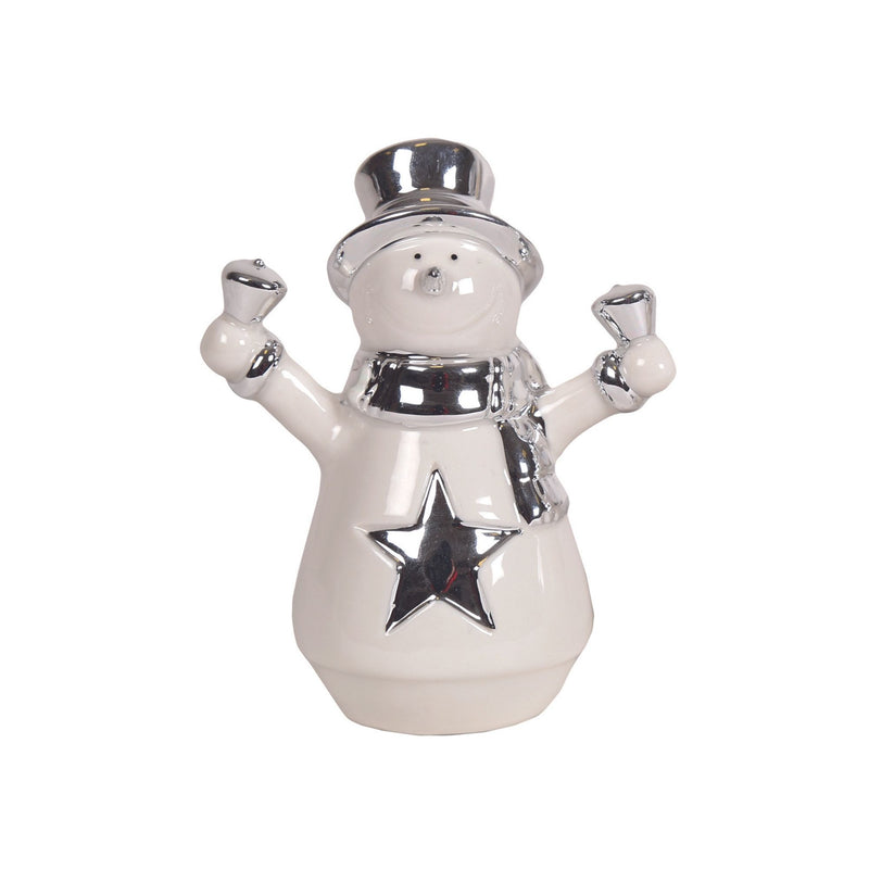 Snowman Ornament With Star 12cm