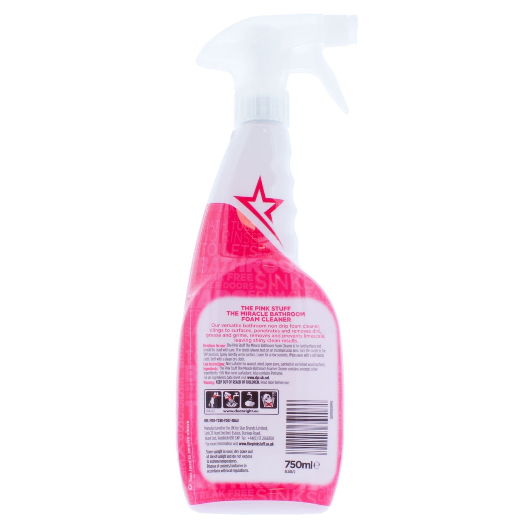 StarDrops - The Pink Stuff - Miracle Bathroom Foam Cleaner 750ml