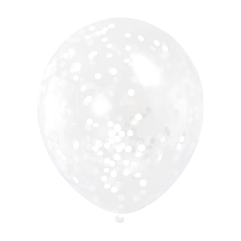 White Confetti Balloons