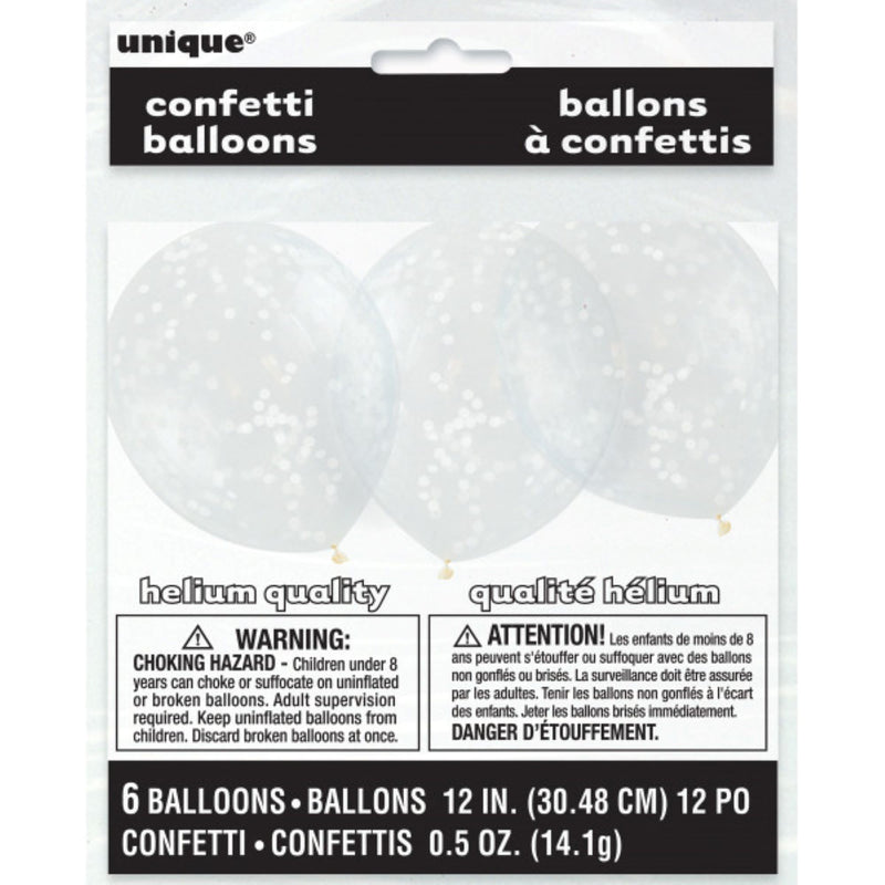 White Confetti Balloons