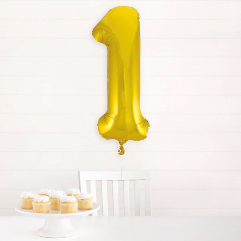 Giant Foil Number Balloon 34" Gold