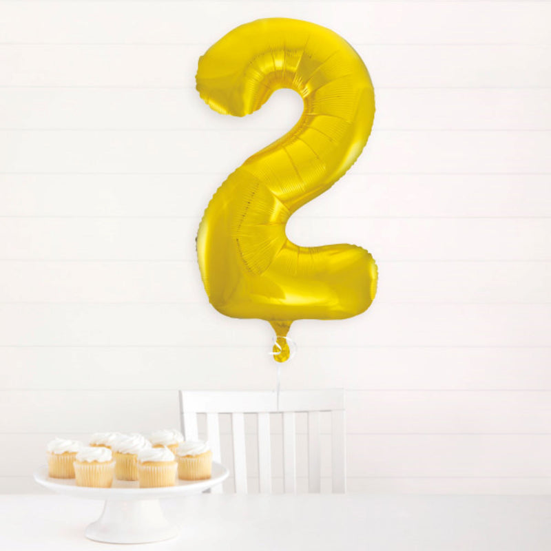 Giant Foil Number Balloon 34" Gold