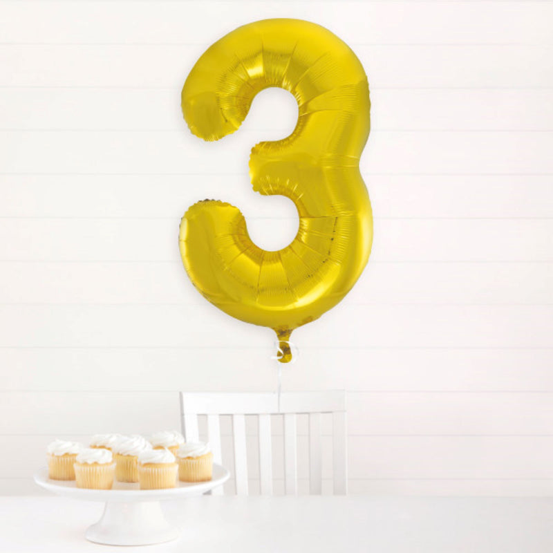 Giant Foil Number Balloon 34" Gold