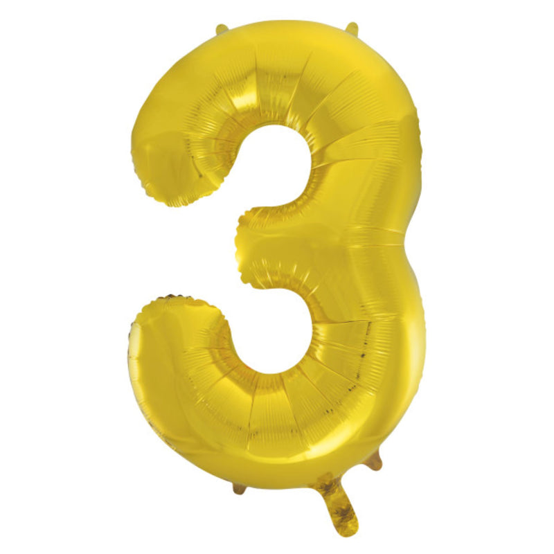 Giant Foil Number Balloon 34" Gold