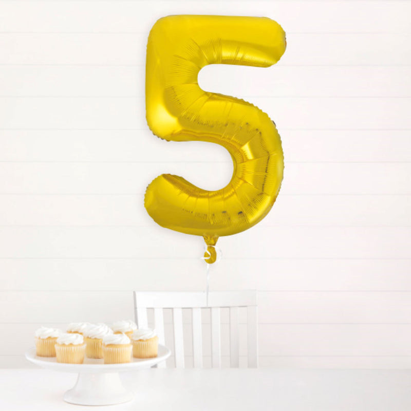 Giant Foil Number Balloon 34" Gold