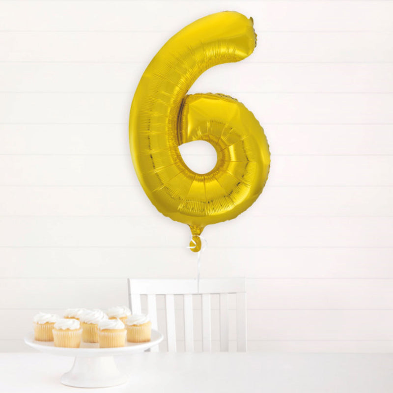 Giant Foil Number Balloon 34" Gold