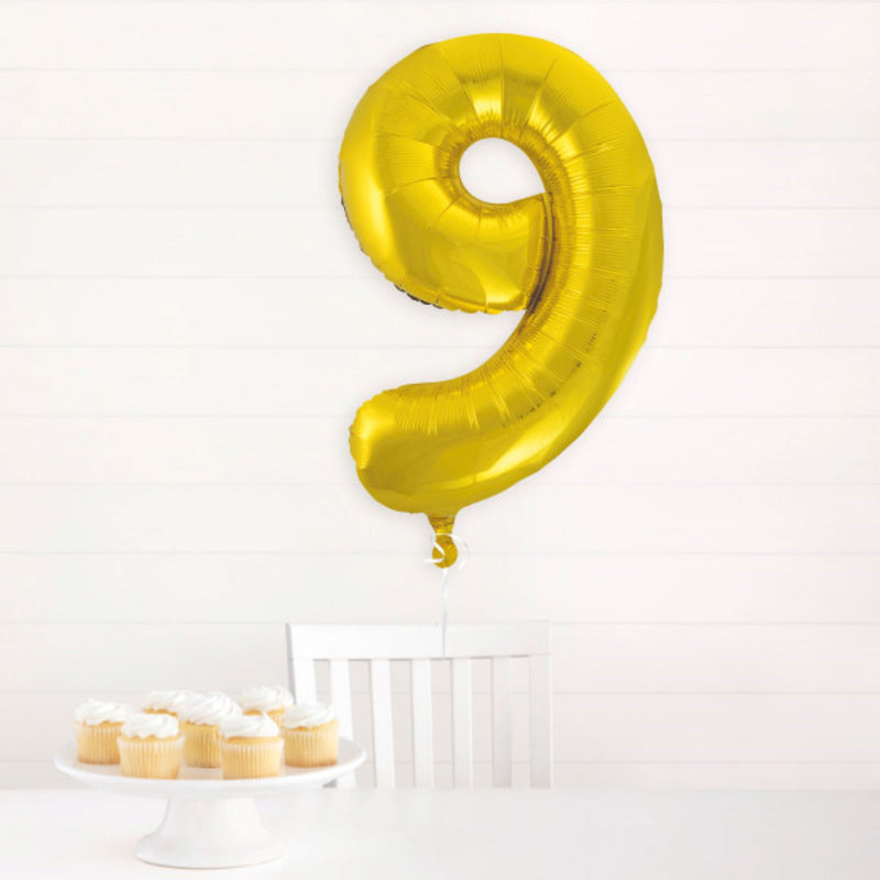 Giant Foil Number Balloon 34" Gold