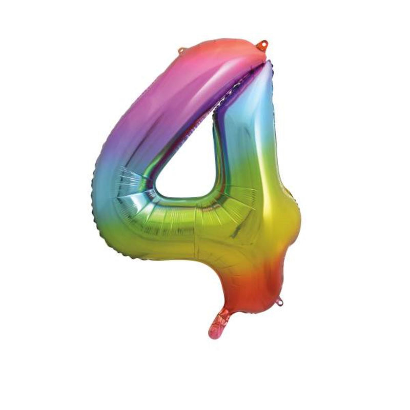 Giant Foil Number Balloon 34" Rainbow