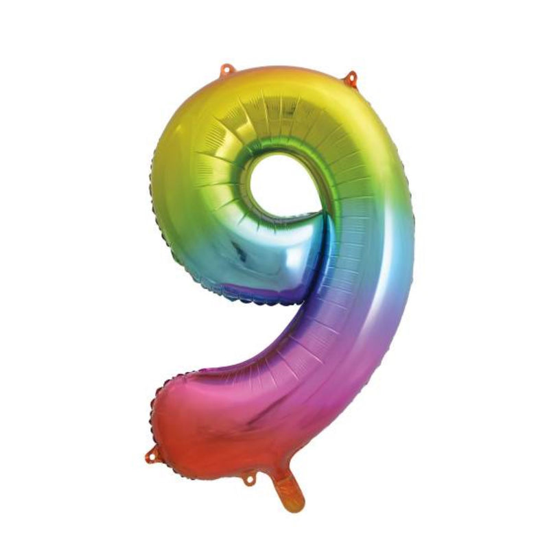 Giant Foil Number Balloon 34" Rainbow