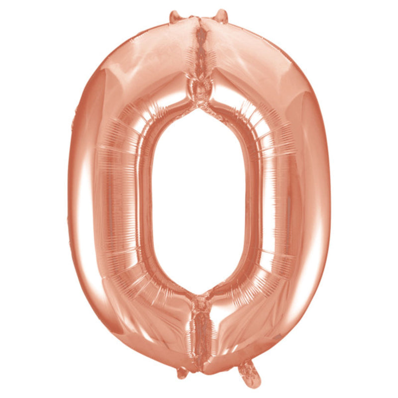 Giant Foil Number Balloon 34" Rose Gold