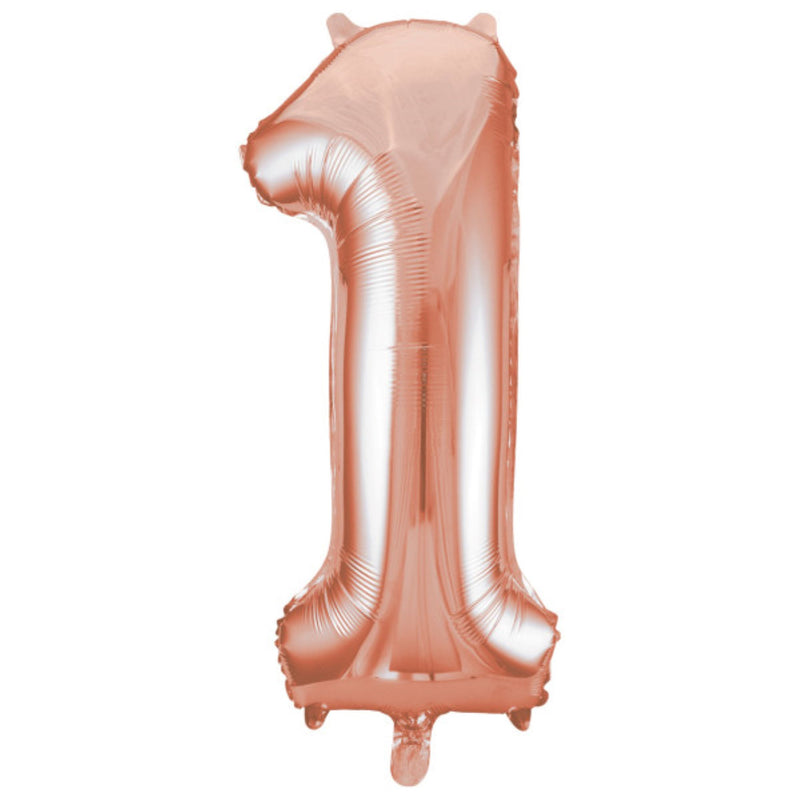 Giant Foil Number Balloon 34" Rose Gold